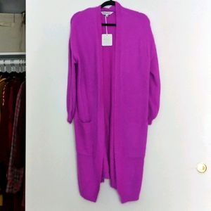 Davi & Dani Long Fuzzy Cardigan